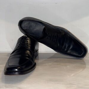 Hugo Boss Black Leather Dress Shoes Men’s 10.5Vero Cuoio Sole Classic Square Toe